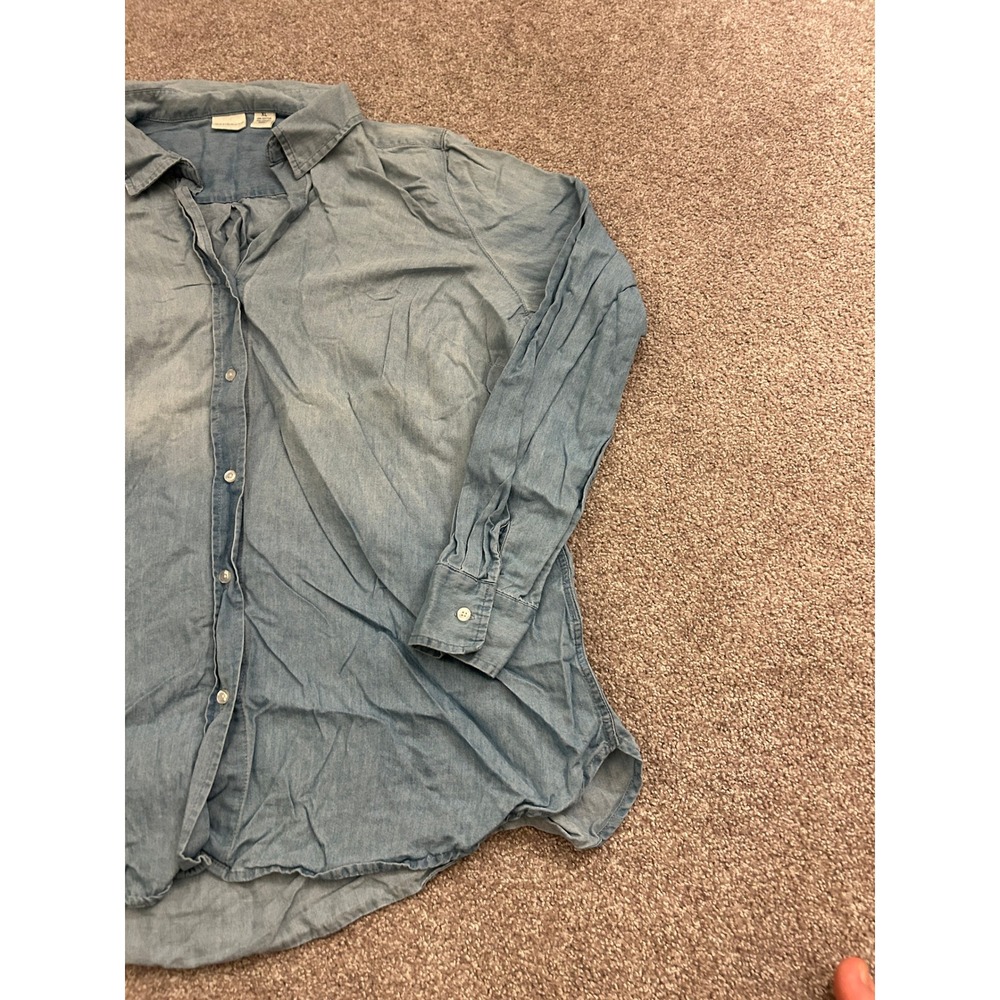 Westbound Button Down Shirt Womens XL Light Blue Excellent Cotton Lyocell Blend - Picture 3 of 9